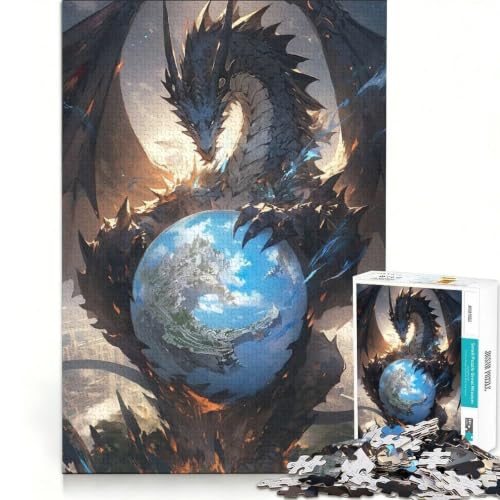 Rompecabezas para adolescentes de 1000 piezas con diseño único de dragón anime de 38x52cm