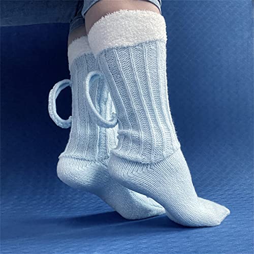 Gtyatypa Biersokken, Nieuwigheid Sokken voor Heren Kerstsokken, Warme Winter Sokken Grappige Sokken, Kniehoge Sokken Sokken voor Een Bierliefhebber, Enkel Lounge Katoenen Sokken (Blauw), Blauw, One Size - Afbeelding 6