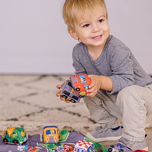 Melissa & Doug Take-Along Town Play Mat (19.25 X 14.25 Inches) With 9 Soft Vehicles - With Storage Bag, Toy Vehicle Play Sets For Babies #TOP5