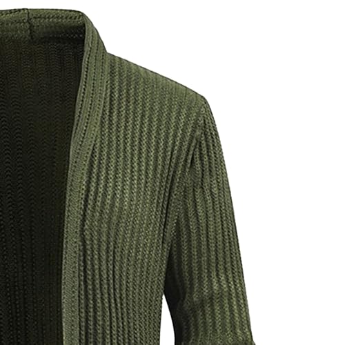 Mens Shawl Collar Long Cardigan Knit Ruffle Fashion Sweater Drape Cape Casual Open Front Loose Knitwear3