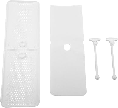 ZYNCUE AC Air Deflector Ceiling Vents, Adjustable Windshield Diffuser Central Air Conditioning, Fits 58.5-95.5 cm Top/Side Vents, for PP Material, White
