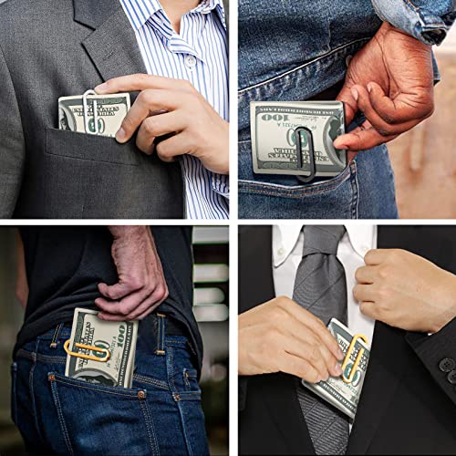 PROSTEEL Money Clip Credit Card Holder, 316L Stainless Steel Slim Front Pocket Clips for Men, Come Box2