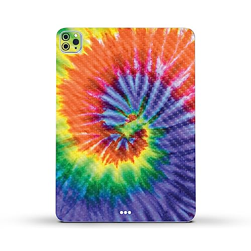 Image of MightySkins Carbon Fiber Skin Compatible with Apple iPad Pro 11 inch M2 4th Gen (2022) Full Wrap Kit - Tie Dye Spiral | Protective Durable Textured Carbon Fiber Finish | Easy to Apply | Made in The USA