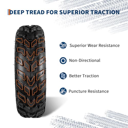 Image of GarveeTech ATV /UTV Tires, Set of 4-23x7-10 Front & 22x11-10 Rear All-Terrain Tires, 6-Ply Tubeless, for Off-Road, Mud, Dirt and Trails