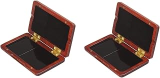 VICASKY 2pcs Box Clarinet Reed Case Walnut Reed Case Reed Holder Stylish Reed Case Wood Reed Case Walnut Case Saxophone Case Storage Accessories Cassette Reed Box Musical Instrument Bamboo