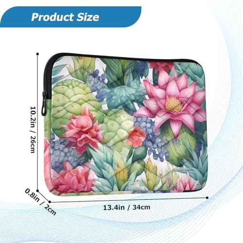 Funda para portátil 13-14 pulgadas con diseño floral acuarela miniatura 3