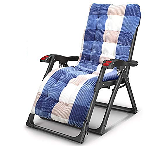 Preisvergleich Produktbild OLDWANG Relaxliege Garten Relaxsessel Liegestuhl Relaxliegestuhl Gartenliegestuhl Verstellbar Gartensessel Zusammenklappbar Sonnenstuhl Klappbar Relaxstuhl Sonnenliegen Relax Gartenstuhl8*8Blue Pad