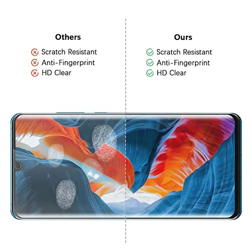 SCL Screen Protector for Huawei P30 Pro, 3D Curved Full Coverage Dot Matrix Tempered Glass Screen Protector (1 Pack) - Image 3