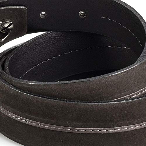Cinto Casual Couro Rafarillo Masculino Fivela Inoxidável Castanho 95