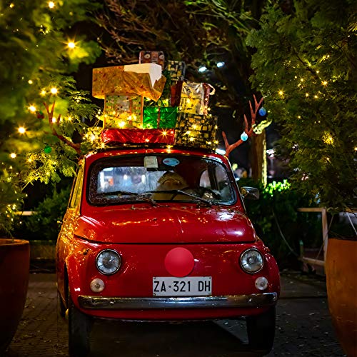 Christmas Car Reindeer Antler Decorations,Vehicle Xmas Decorations Auto Decoration Reindeer Kit With Jingle Bells Rudolph Reindeer And Red Nose For Car Accessories Christmas-Antlers #TOP5