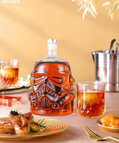 Whiskey Decanter Personalized Transparent Creative Flask Carafe Whiskey Carafe for Wine, Vodka, Liquor, Scotch, 750ml Bourbon Christmas Gifts for Men