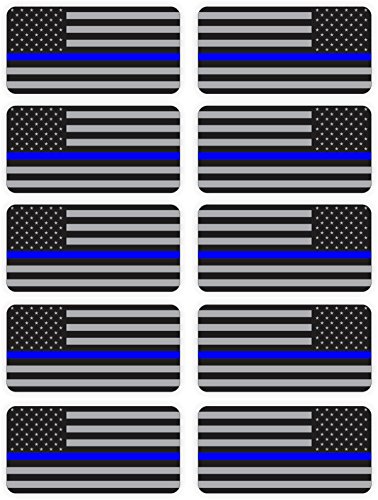 Police Department American Flags Hard Hat Stickers / Decals / Labels Black Ops Tool Lunch Box Helmet Patriotic Old Glory Law Enforcement Cops RH & LH