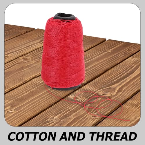 Línea de cuerda de nylon retorcido para albañilería y construcción, resistente cuerda de nylon roja 2 rollos (50 piezas), hilo para construcción y jardinería miniatura 7