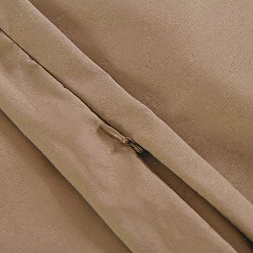 Elegant Comfort Luxury Ultra-Soft 1-Piece Body Pillowcase - 1500 Premium Hotel Quality Microfiber Double Brushed - Wrinkle Resistant, Body Pillowcase Size, Taupe