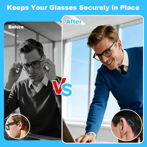 Image of ZORBES Silicone Eyeglass Ear Grip Compatible with Ray-Ban Meta Wayfarer /Skyler /Headliner & Gen 2 Smart Glasses Accessories, Anti-Slip Elastic Eyeglasses Retainers for RayBan Gen 2 Smart Glasses