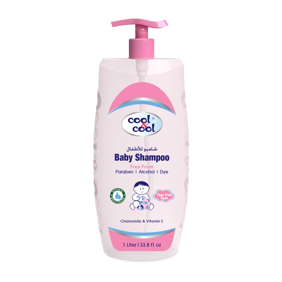 Baby Shampoo 1Liter- Tear Free,Alcohol Free,Paraben-Free,Dye Free,Chamomile & Vitamin-E With Extra Mild Formula
