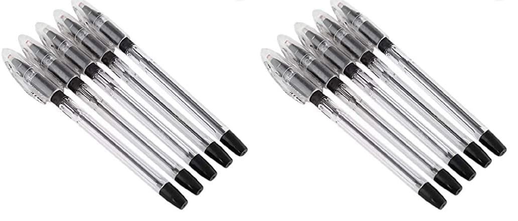 Shivam Gripper Ballpoint Pen (Black) 10 Pieces