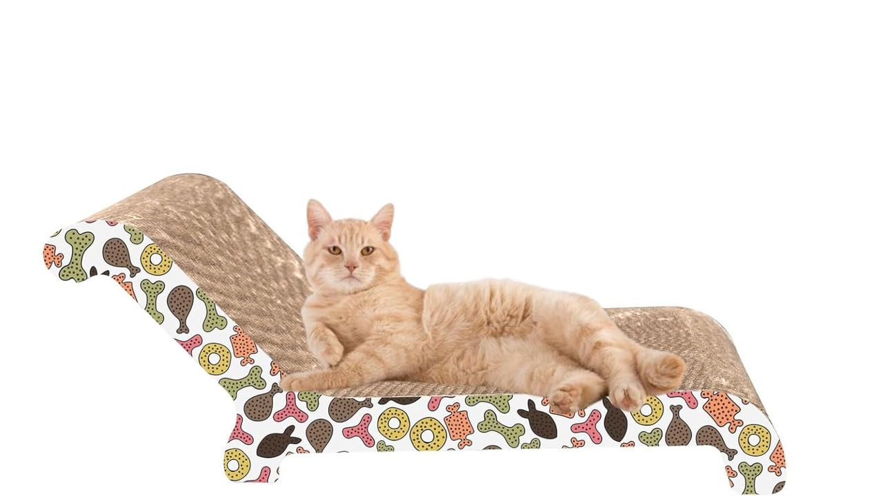 PSK PET MART Chair shape Cat Scratcher Cat Scratching Board Cardboard Cat Scratchers with Premium Scratch Textures Design Curved Shape Reversible Use Durable Scratching Pad (B0CZLN4NQ5) Amazon Price History, Amazon Price Tracker