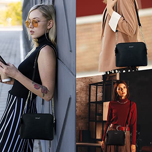 3PCS Handbags for Women Tote Bag Shoulder Bags Black Purses and Wallet Set Satchel Hobo for Work Travel3