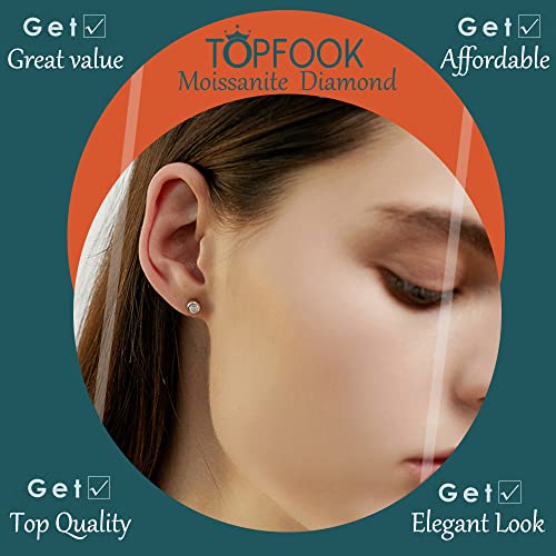 Cubic Zirconia Synthetic Diamond Earrings for Women 925 Sterling Silver Bezel Set Round Studs2