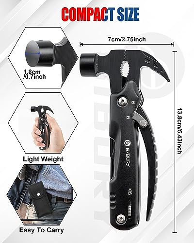 Regalos para Hombres Mujer, Mini Martillo Multiherramienta con Copo de nieve, Ideas únicas de Regalo de Cumpleaños para Papa, Accesorios al Aire Libre Herramien - imagen 9