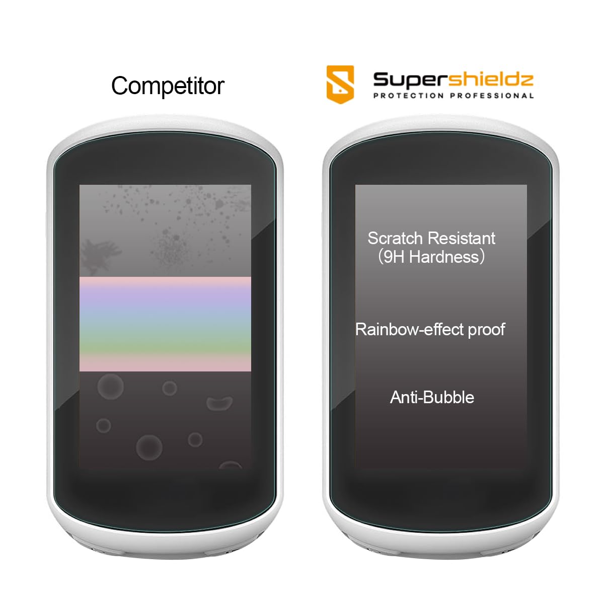 Supershieldz (3 Pack) Designed for Garmin Edge Explore Tempered Glass Screen Protector, Anti Scratch, Bubble Free