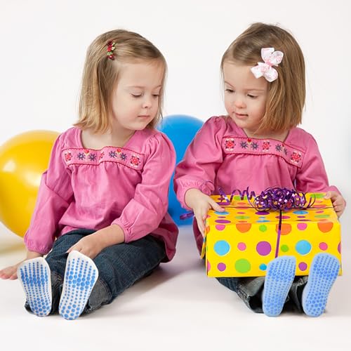 Toddler Non Slip Socks 12 Pairs Toddler Grip Socks Anti Skid Crew Socks for Boys Girls 1-7 Years2