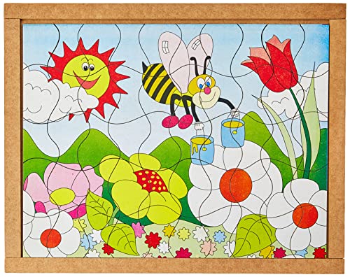 Carlu Brinquedos - Natureza Quebra-Cabeça da 50 Peças, 4+ Anos, Multicor, 1299