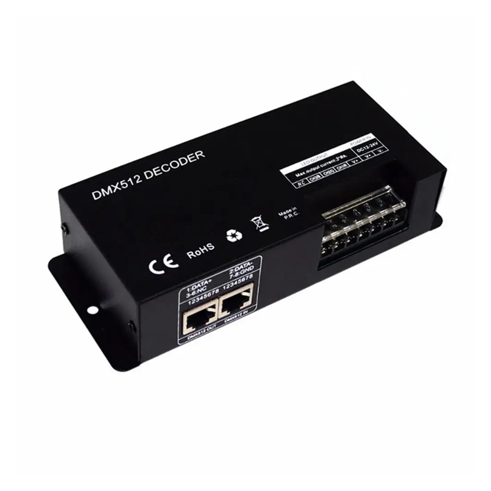 1 pz 3 canali DC12-24 V RGB 512 decoder LED controller DMX512 canali* 8 A for strisce