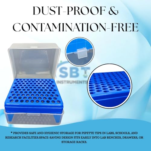 Image of SBT Clear & Sure Micro Pipette Tips Stand /Rack For Laboratory 1000ul, 200ul, (Pack of 2) 96 Hole