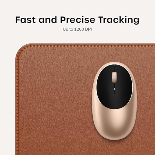 Image of Satechi M1 Wireless Bluetooth Mouse, USB-C Rechargeable, Compact, Gold | Compact, portable design, for MacBook Air /Pro /Neo, iPad Air /Pro, iPad Mini, Mac Mini, iMac, Windows