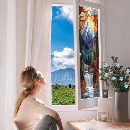 Vinilo adhesivo para ventana efecto vitral 17.7x23.6 in miniatura 4