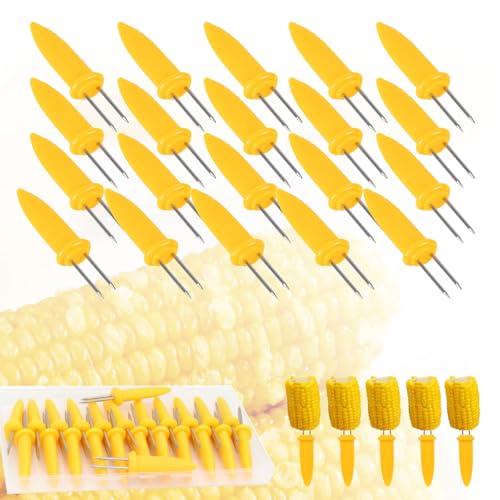 Apvok 20 Pcs Corn On The Cob Holders Stainless Steel 3.6