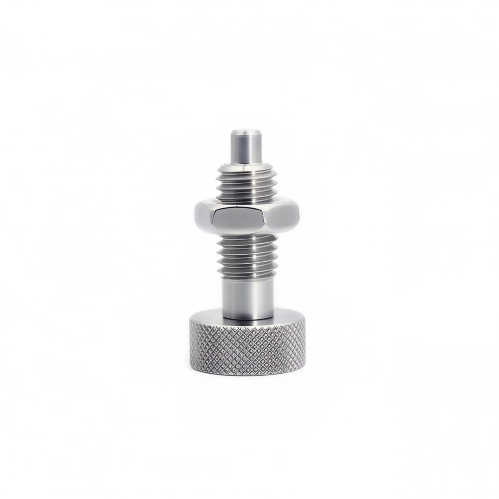 Stainless Steel Self-Locking Indexing Plunger Anti-Corrosion Coil Loaded Plunger Plunger Precision Machined Knurled Head Indexing Plunger Wear-Resistant, M12x1.75-6, Stainless Reset-image-9