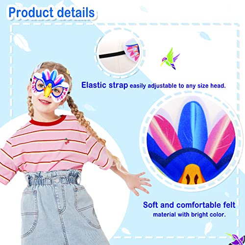 Irolewin Eagle-Bird-Wings-Costume For Kids And Bird Mask - Girls Boys Parrot Owl Dress Up Costumes Halloween Party Favors (Blue Green) #TOP4
