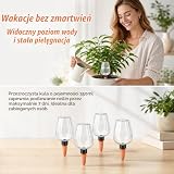 4 kule nawadniające z tworzywa sztucznego, 350 ml, automatyczne nawadnianie roślin do wnętrz, na balkon i do ogrodu