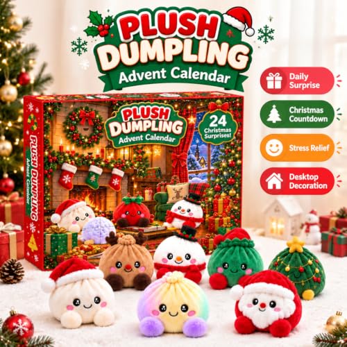 Christmas Plush Dumpling Advent Calendar 2026, 24 Days Countdown Calendar, Festive Holiday Gift Adults - image 5