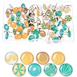 Mr. Pen- Decorative Push Pins, 80 pcs, 8 Unique Designs(Botanic Bloom), Cute Push Pins for Bulletin Board, Cute Thumb Tacks for Cork Board