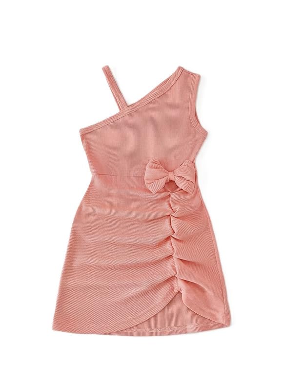Image of Niren Enterprise Printed Knee Length Sleeveless Asymmetric Neck Stylish Girls Party Dress