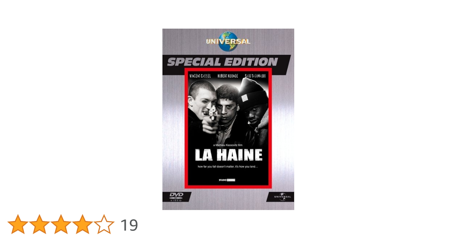憎しみ　DVD マチュー・カソヴィッツ　ヴァンサン・カッセル Amazon.co.jp: 憎しみ [DVD] : ヴァンサン・カッセル, ユベール