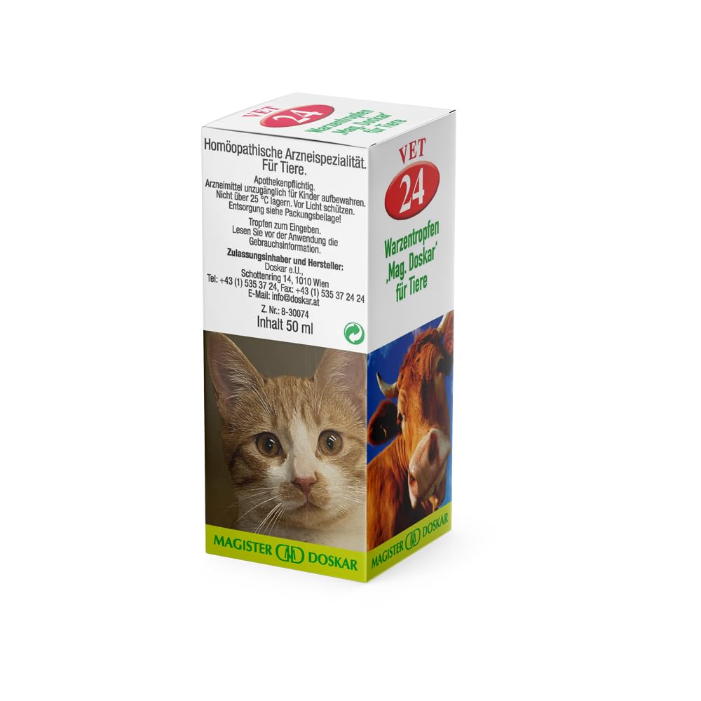 Nr. 24 – Homöopathische Warzentropfen für Tiere – 50 ml – sanfte Hilfe für Hunde, Katzen & Kleintiere