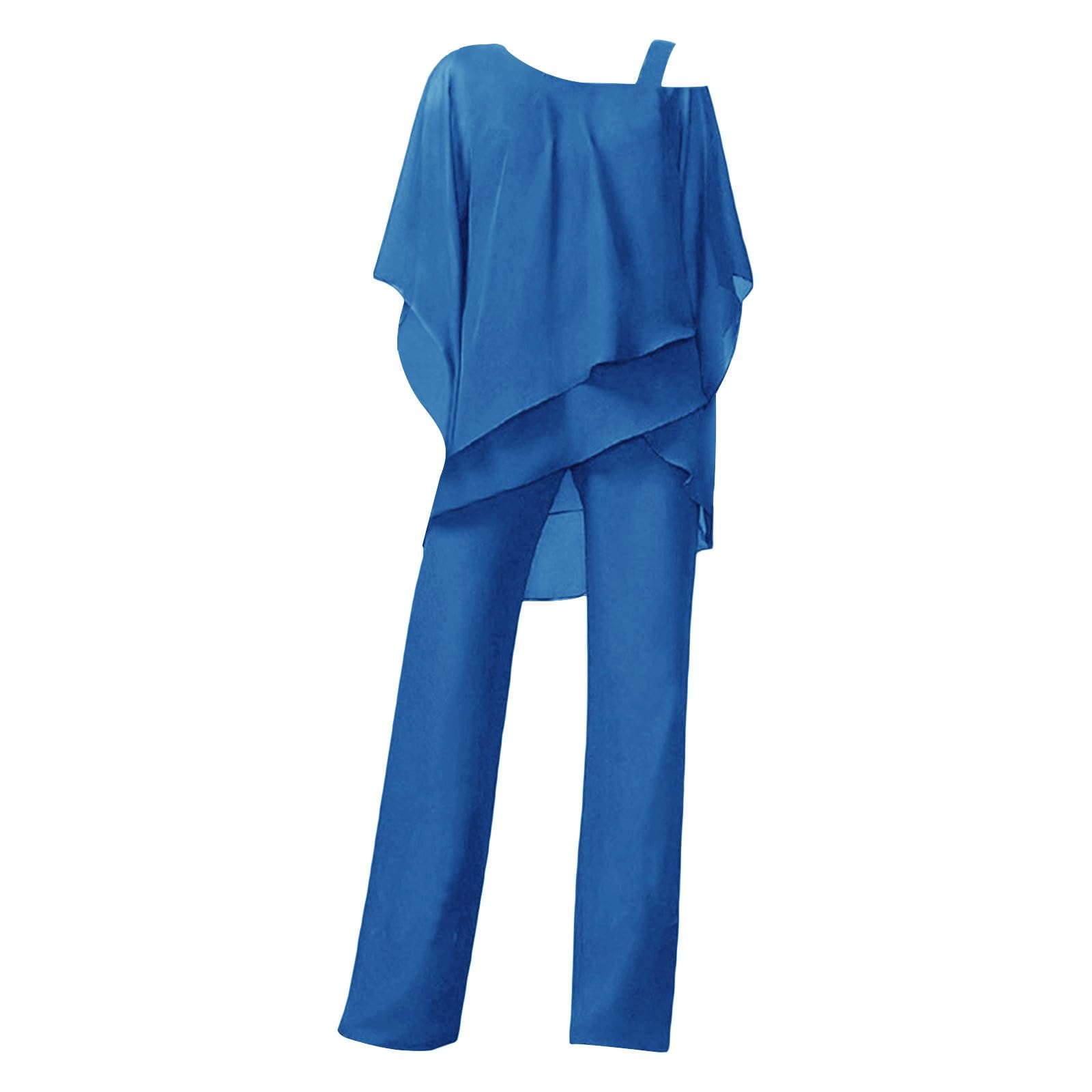Feestpak voor dames, elegant, grote maten - Chiffon-broekpak voor dames, feestelijk, elegant, 2-delig, bruiloft, vrijetijdspak, sexy, schoudervrij top, wijde pijpen, broek, cocktailparty, broekpakken Feestpak voor dames, elegant, grote maten - Chiffon-broekpak voor dames, feestelijk, elegant, 2-delig, bruiloft, vrijetijdspak, sexy, schoudervrij top, wijde pijpen, broek, cocktailparty, broekpakken