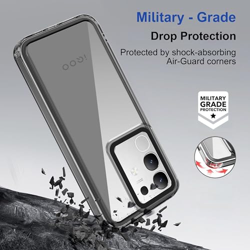 Image of Zapcase Back Case Cover for iQOO Z10x 5G | Compatible for iQOO Z10x 5G Back Cover | Case Cover with Camera Protection | (TPU + PC | Translucent Black)