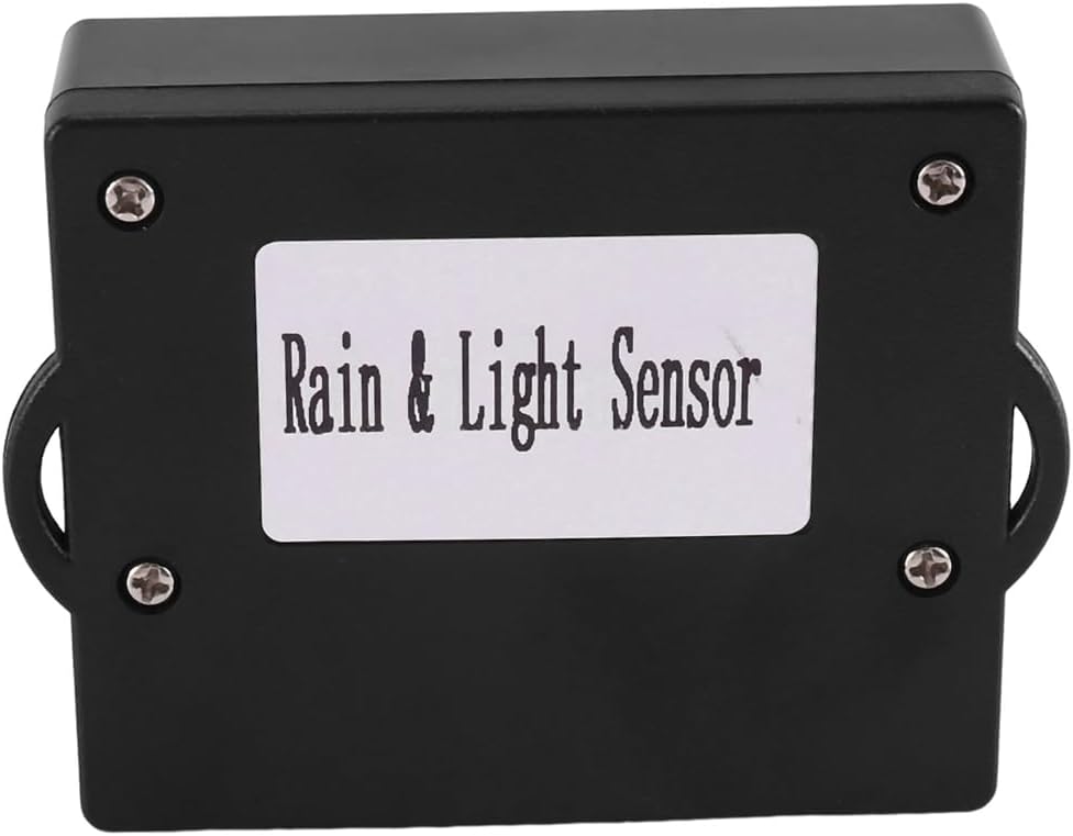 The sensor unit with a label indicating 'Rain & Light Sensor'.
