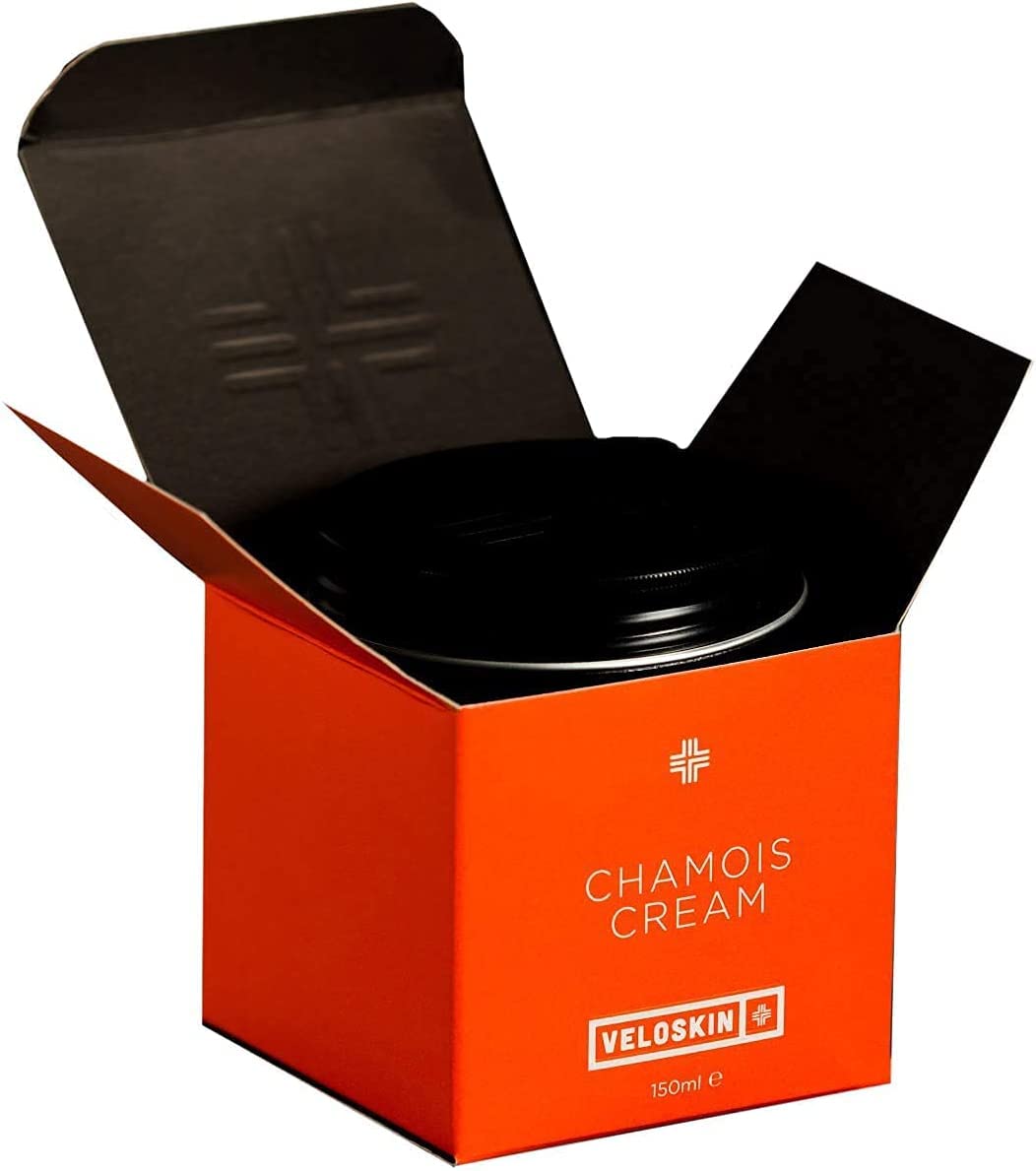 Crema premium Chamois Cream di VeloSkin per ciclisti | Antisfregamento, con ingredienti vegan di origine naturale - Pensata dai ciclisti, ideale per uomo e donna (150 ml)