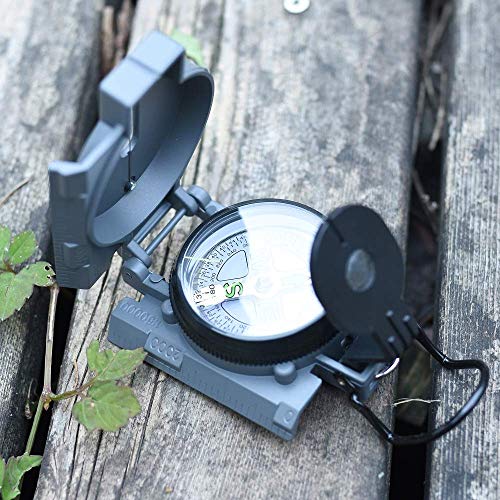Brújula plegable metálica AceCamp portátil miniatura 6