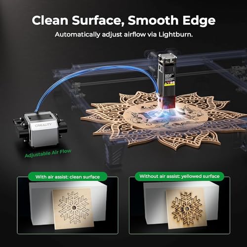 Image of CREALITY FALCON 10w Laser Engraver with Air Assist, Laser Engraving Machine with Rotary Roller, 72W High Precision Laser Cutter and Engraver for Wood, Metal, Acrylic, Cylindrical Objects, Tumblers