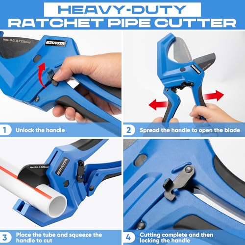 EZUVITA Ratchet PVC Pipe Cutter