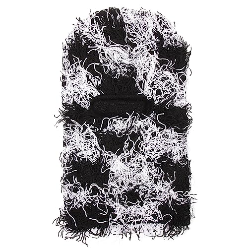 GALPADA Ski Mask Distressed Balaclava Fuzzy Ski Mask Yeat Ski Mask Winter Windproof Neck Warmer Knitted Full Face Ski Mask for Men Women One Size Ski Mask for Men