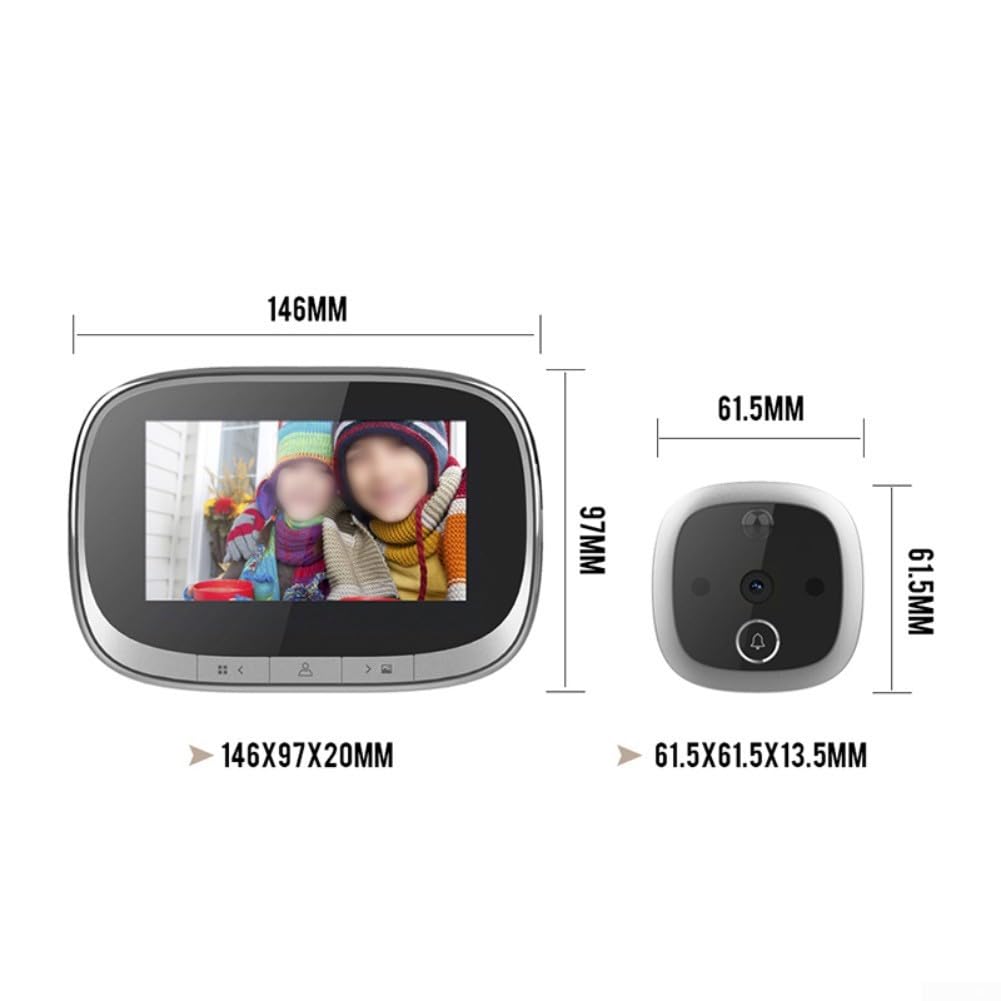 Judas de porte numérique 4,3 pouces écran LCD vision nocturne